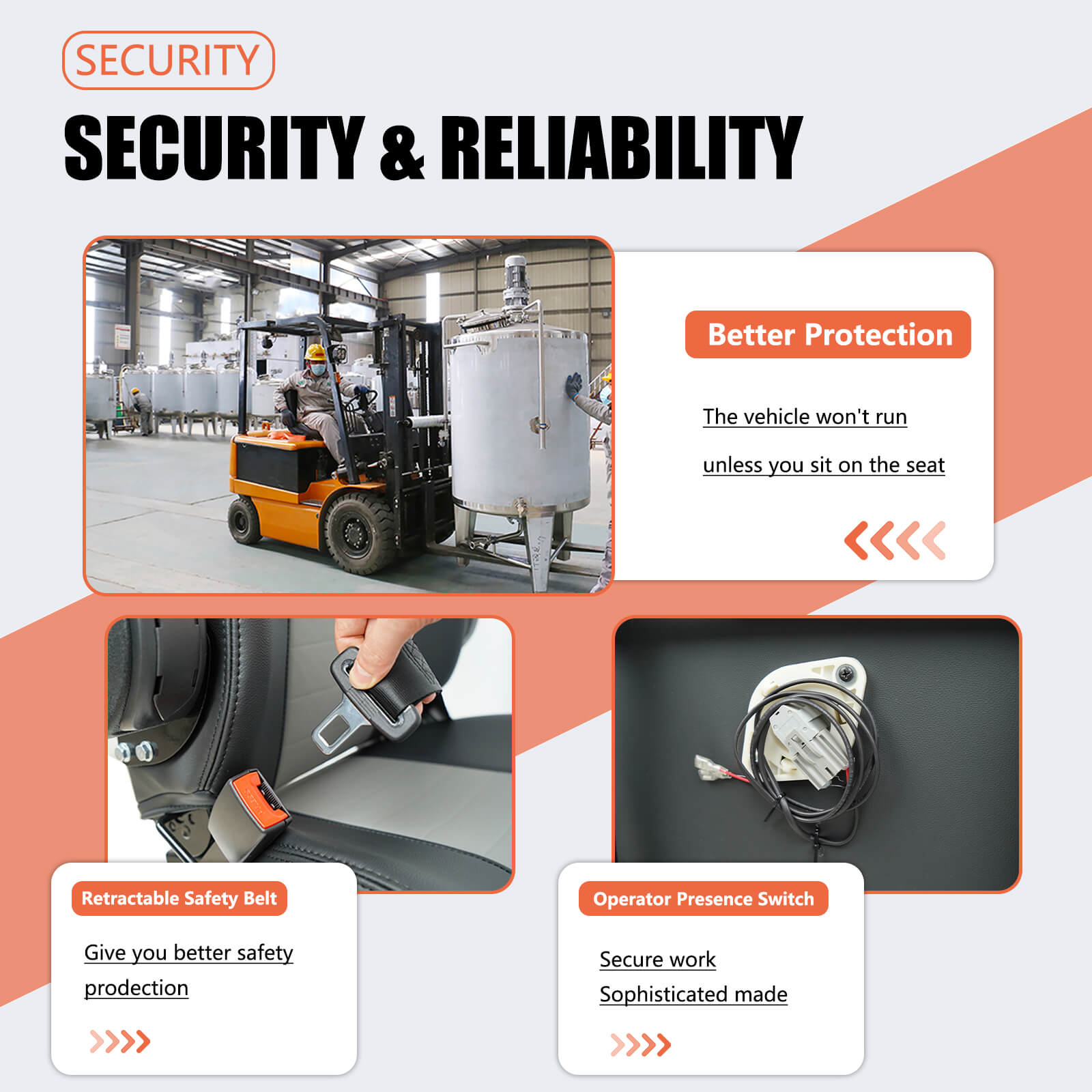 Universal Tractor Seat, Forklift Seat with Retractable Seatbelt and Adjustable Backrest Armrests for ZTR Mower Excavator Skid Loader Backhoe Dozer Telehandler