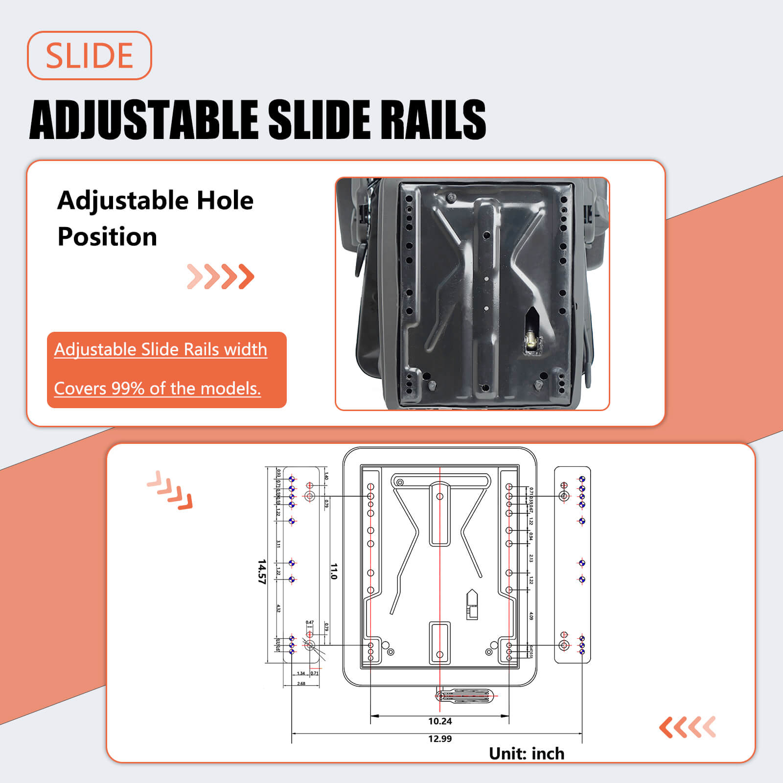 Universal Suspension Forklift Seat with Adjustable Angle Back, Safety Belt,for Forklift Tractor,Excavator Skid Loader Backhoe Dozer Telehandler