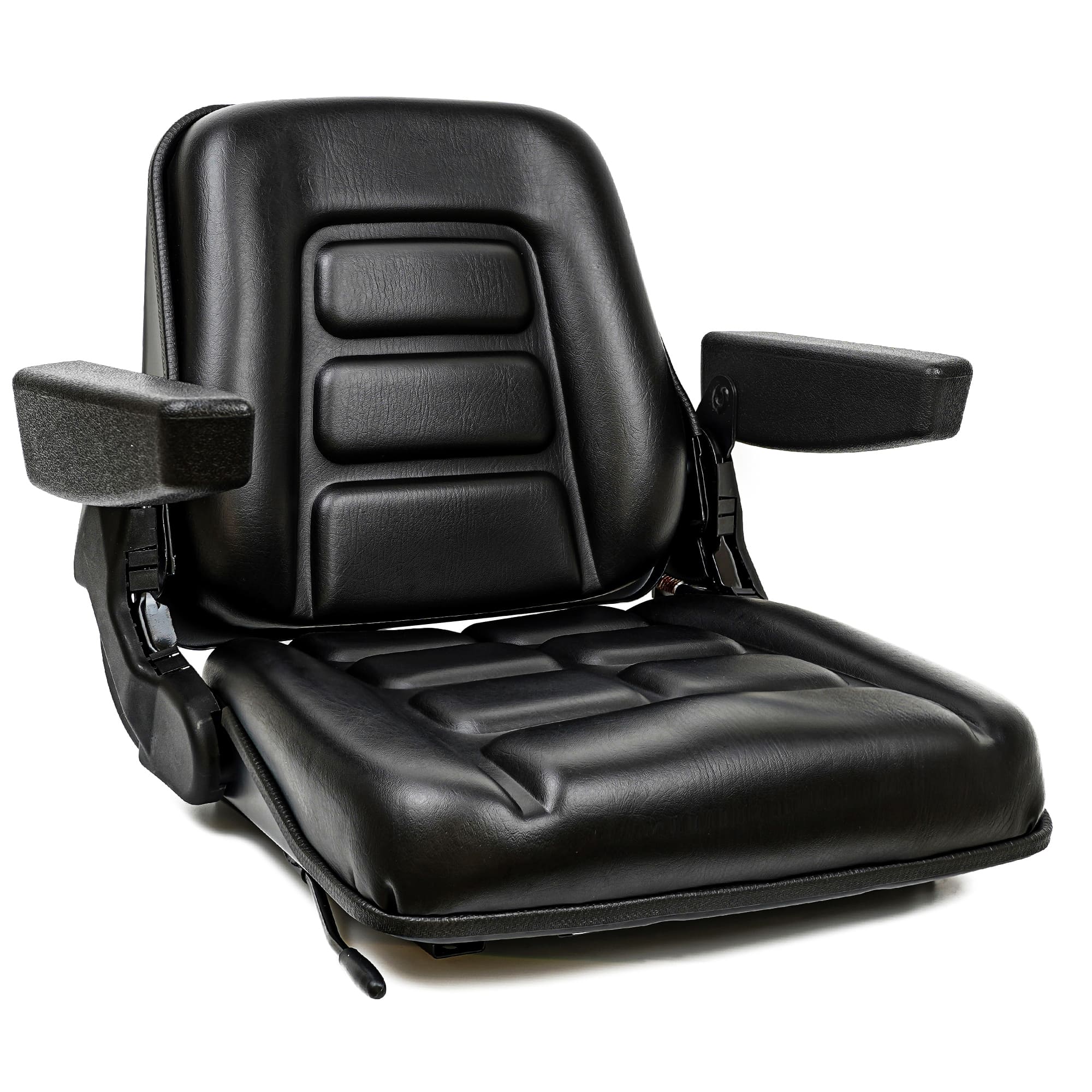 Universal Fold Down Forklift Seat with Adjustable Angle Back,Armrest,Micro Switch for Tractor,Excavator Skid Loader Backhoe Dozer Telehandler ZTR’s - TICSEA Inc