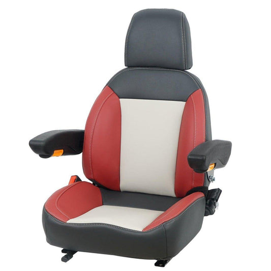 Universal Forklift Seat, Tractor Seat with Retractable Seatbelt and Adjustable Backrest Headrest Armrests for Excavator Harvester Loader Backhoe Dozer - TICSEA Inc
