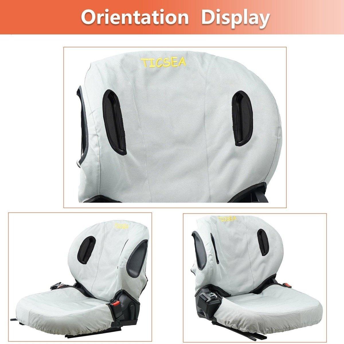 TICSEA Forklift Tractor Seat Cover, 600D Oxford Cloth Weatherproof Durable Seat Cover for Toyota Forklift Seat Backrests 22" H, Approx 20" W - TICSEA Inc