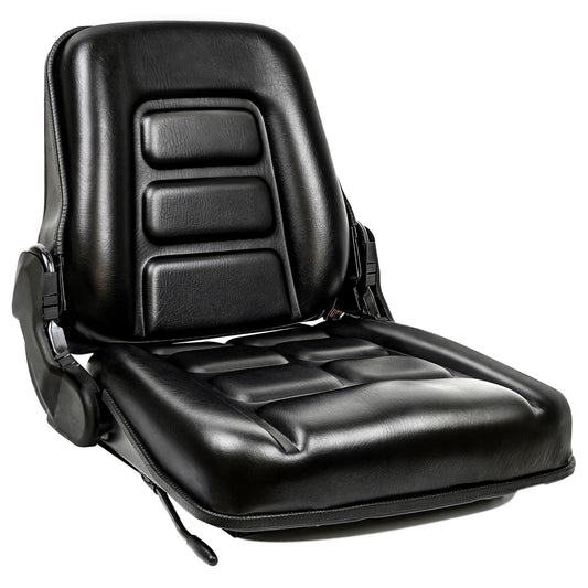 Universal Fold Down Forklift Seat with Adjustable Angle Back,for Tractor,Excavator Skid Loader Backhoe Dozer Telehandler ZTR‘s Construction Equipment - TICSEA Inc