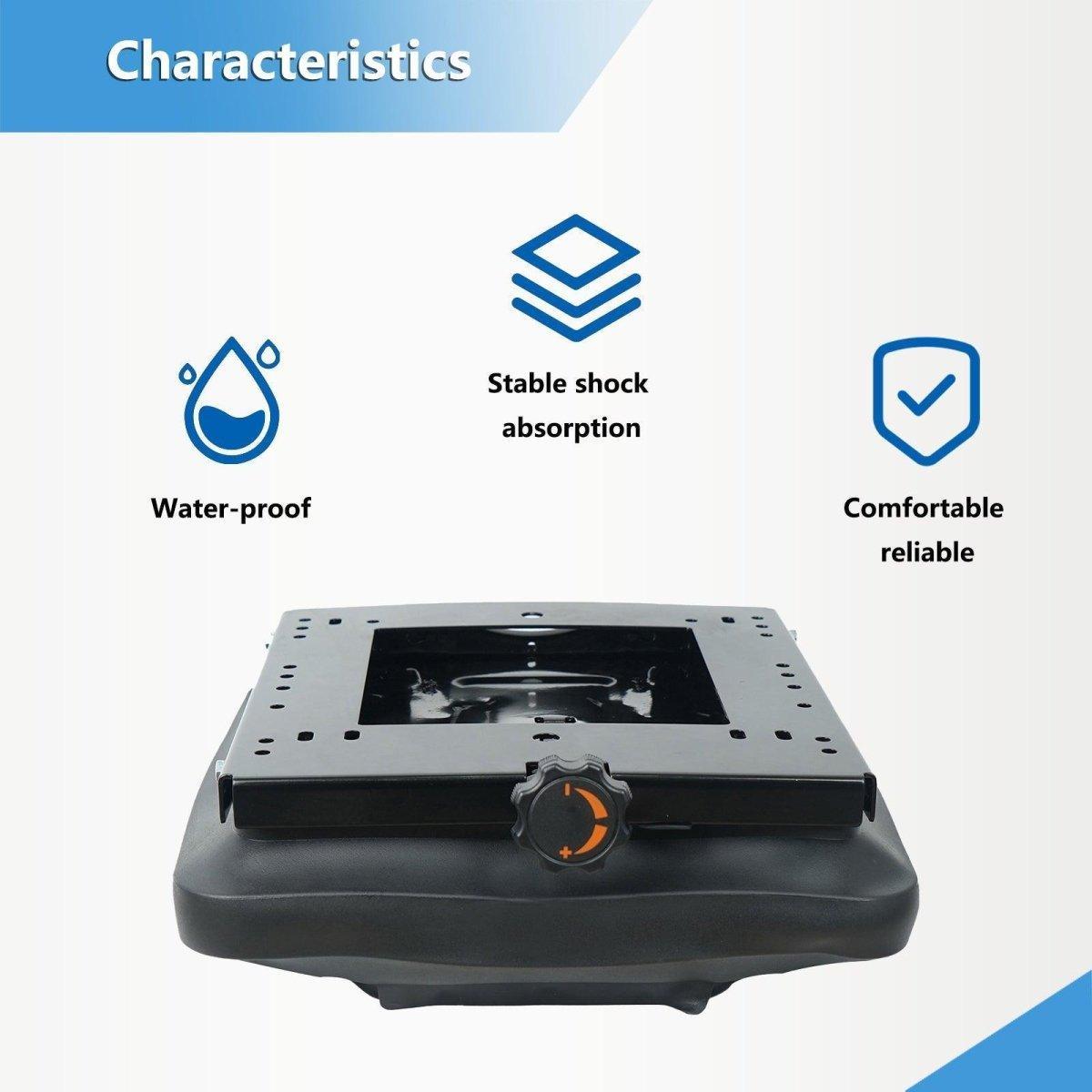 Universal Seat Suspension Kit with Seat Slider Track for Zero Turn Lawn Mower Tractor Forklift, Compatible with Most Aftermarket Seats - TICSEA Inc