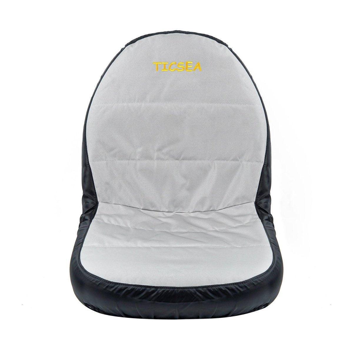 TICSEA Riding Lawn Mower Seat Cover,Waterproof Tractor Seat Cover fits Tractor Seat Backrests 17.9 - 20.9 inch H Without Armrests, Approx 18.8 inch W - TICSEA Inc