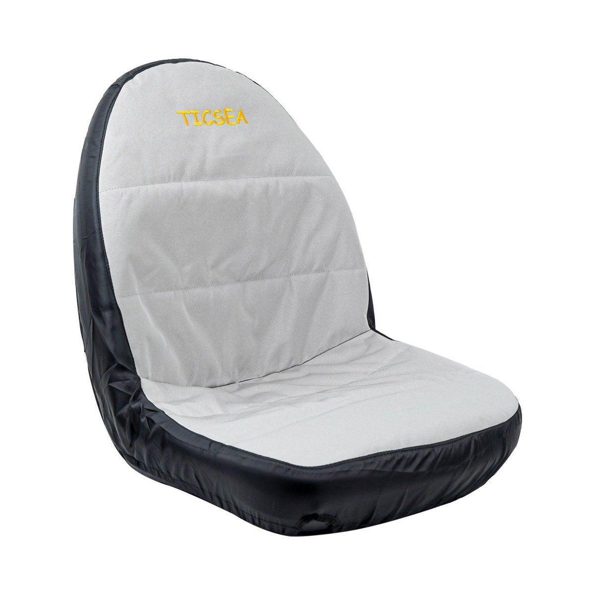 TICSEA Riding Lawn Mower Seat Cover,Waterproof Tractor Seat Cover fits Tractor Seat Backrests 17.9 - 20.9 inch H Without Armrests, Approx 18.8 inch W - TICSEA Inc