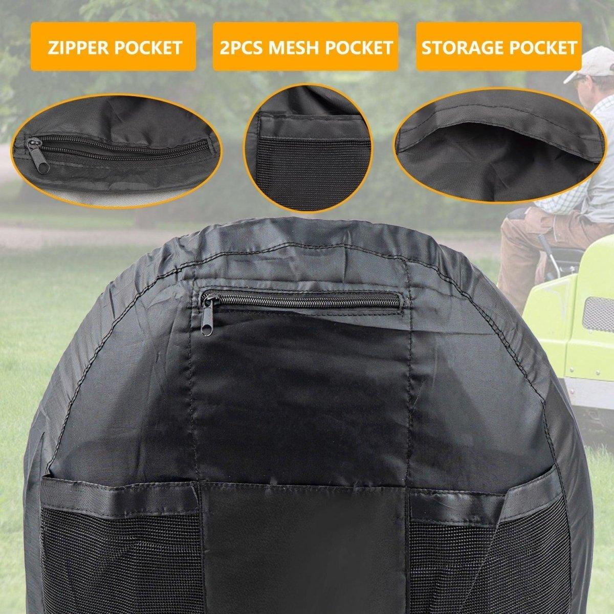 TICSEA Riding Lawn Mower Seat Cover,Waterproof Tractor Seat Cover fits Tractor Seat Backrests 17.9 - 20.9 inch H Without Armrests, Approx 18.8 inch W - TICSEA Inc