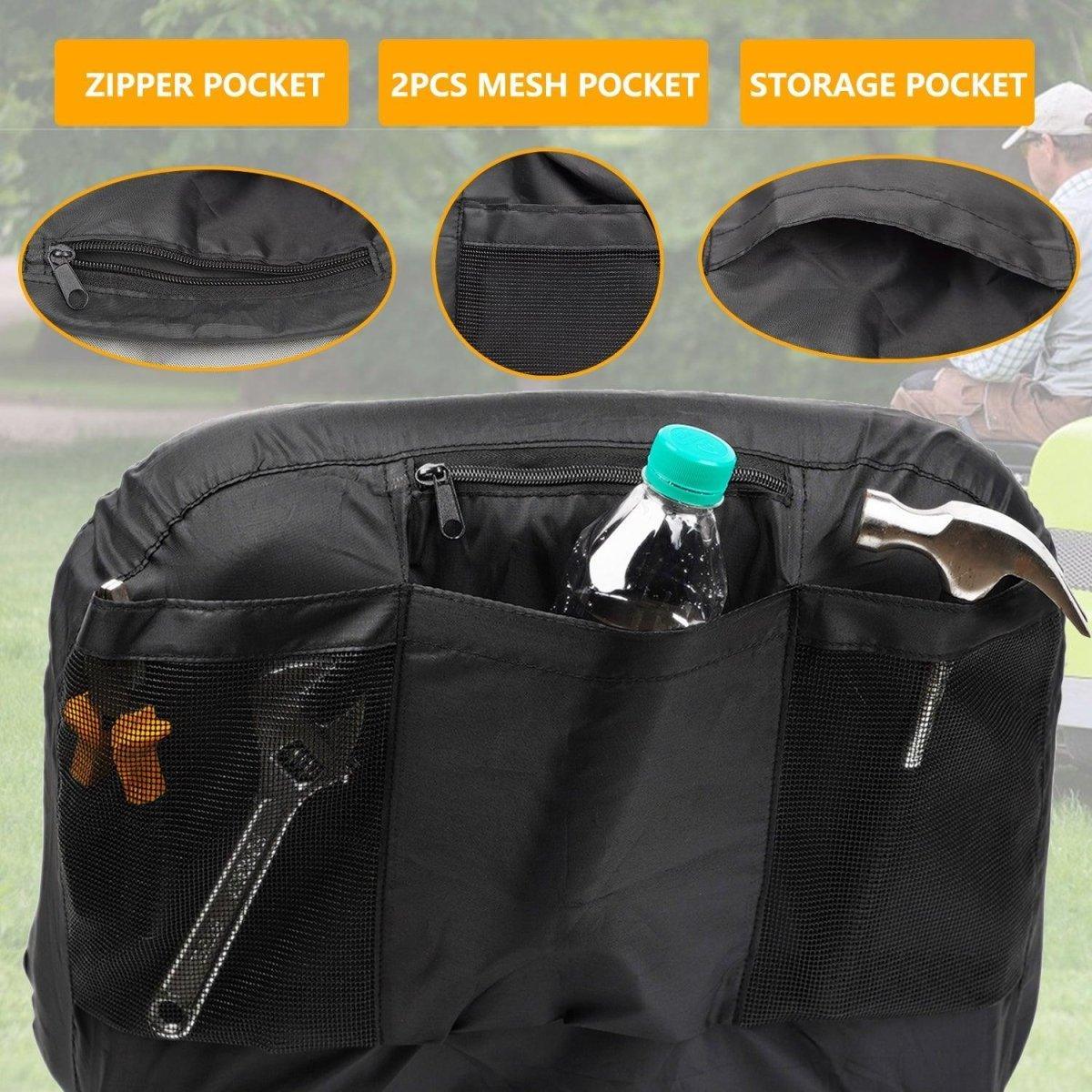 Riding Lawn Mower Seat Cover,Waterproof Tractor Seat Cover fits Tractor Seat Backrests 13.5 inch - 16.5 inch H Without Armrests, Approx 18 inch W - TICSEA Inc