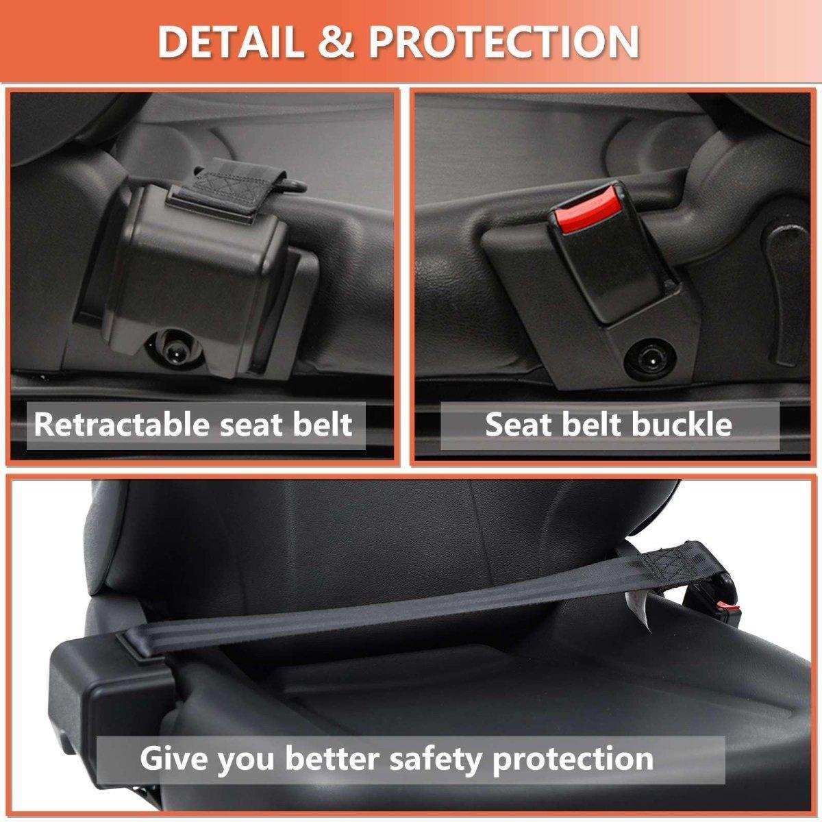 Universal Fold Down Forklift Seat with Adjustable Angle Back,Micro Switch And Safety Belt, for Tractor,Excavator Skid Loader Backhoe Dozer Telehandler - TICSEA Inc