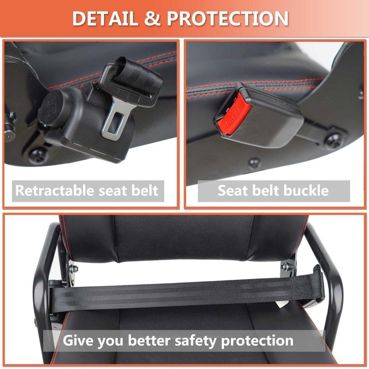 Universal Forklift Seat,Tractor Seat with Adjustable Back,Safety Belt and Operator Position Switch,Excavator Skid Loader Backhoe Dozer Telehandler - TICSEA Inc