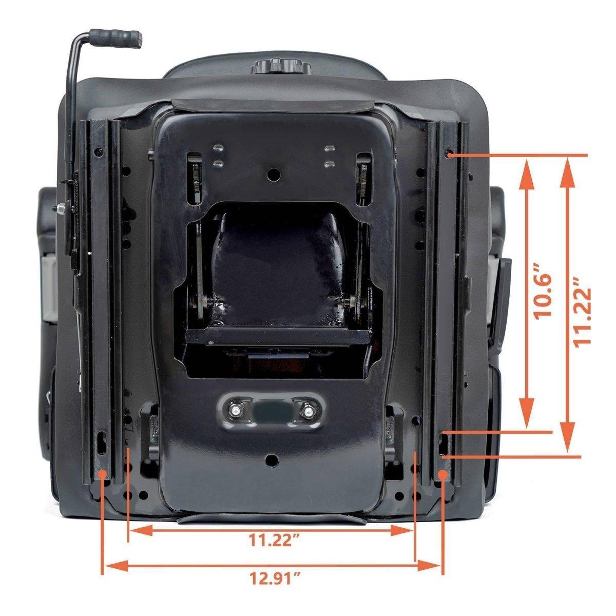 Highback Low Suspension Tractor Seat, Adjustable Backrest Headrest and Slide Rails Forklift seat, Shock Absorber for Heavy Duty Excavator Harvester - TICSEA Inc