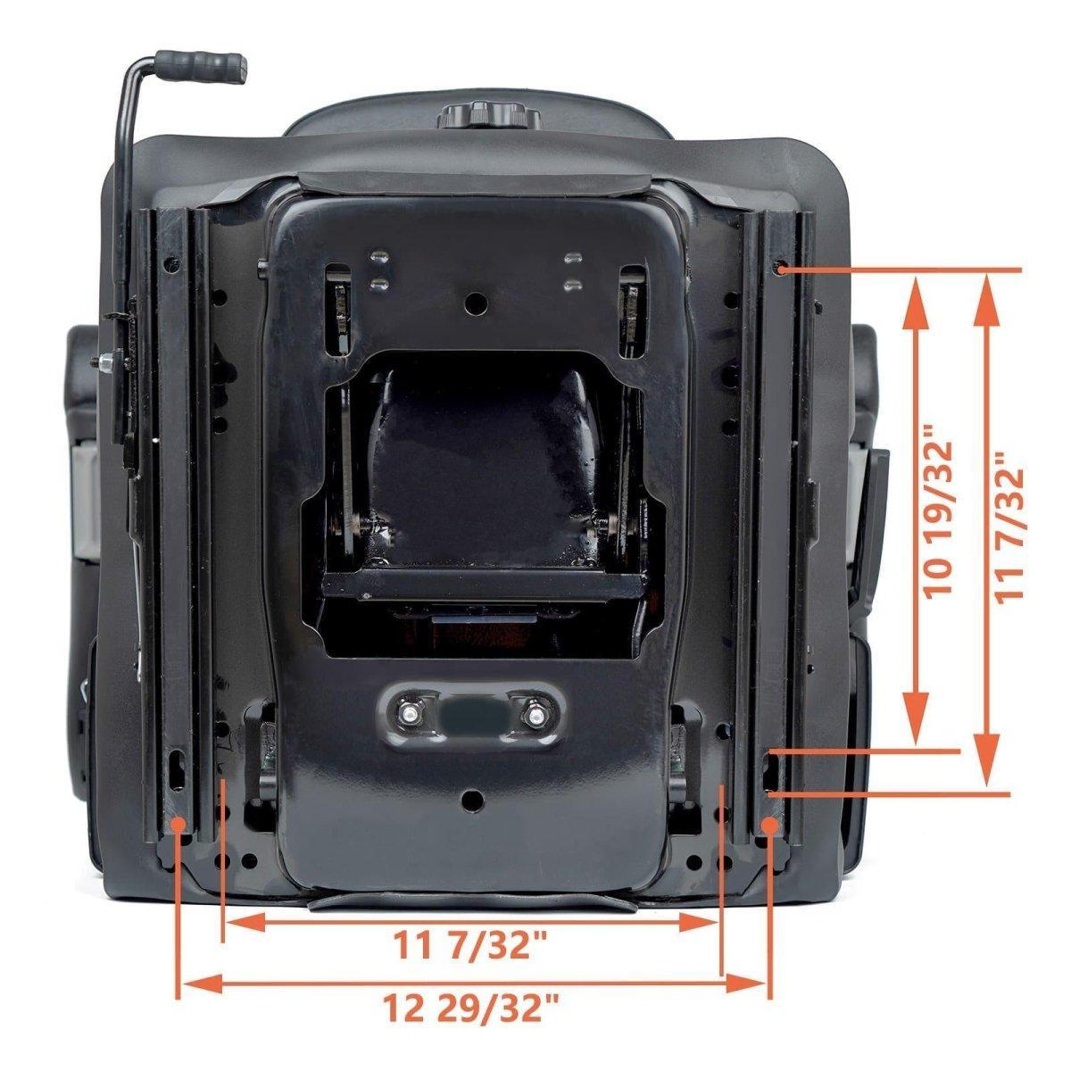 Highback Low Suspension Tractor Seat, Adjustable Backrest, Headrest, and Armrest Forklift Seat, Heavy Duty for Excavator Harvester Mower - TICSEA Inc
